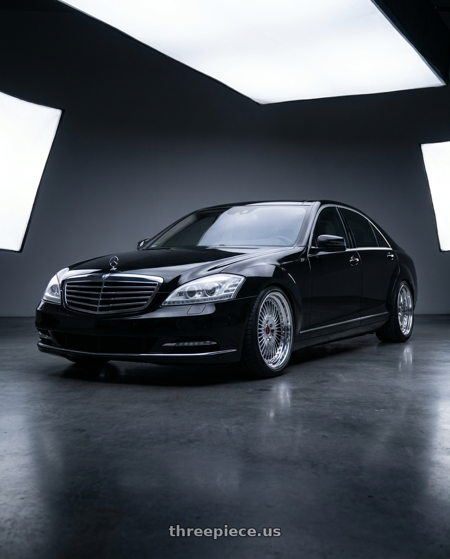 2013 Mercedes Benz W221 S class with Heritage Wheel SENDAI wheels