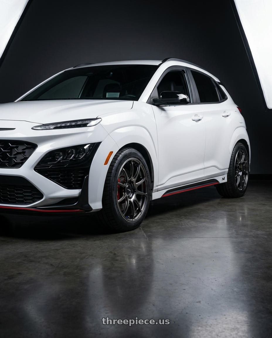 2022 Hyundai Kona N  with Advan Racing RZII 5x114.3 18x8.5 +45 RACING HYPER BLACK & RING wheels