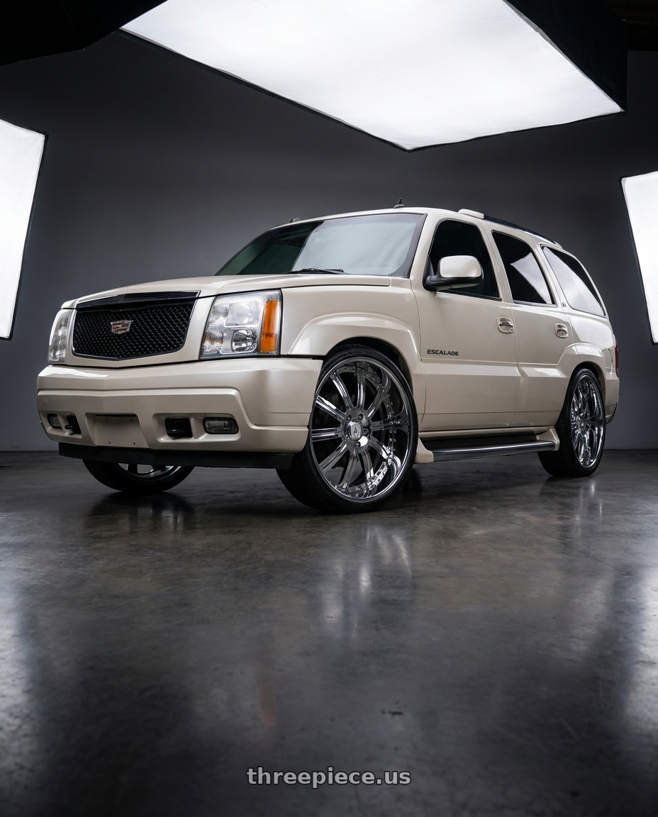 2005 Cadillac Escalade with Asanti Forged AF134 6x139.7 24x10 +35 Chrome wheels