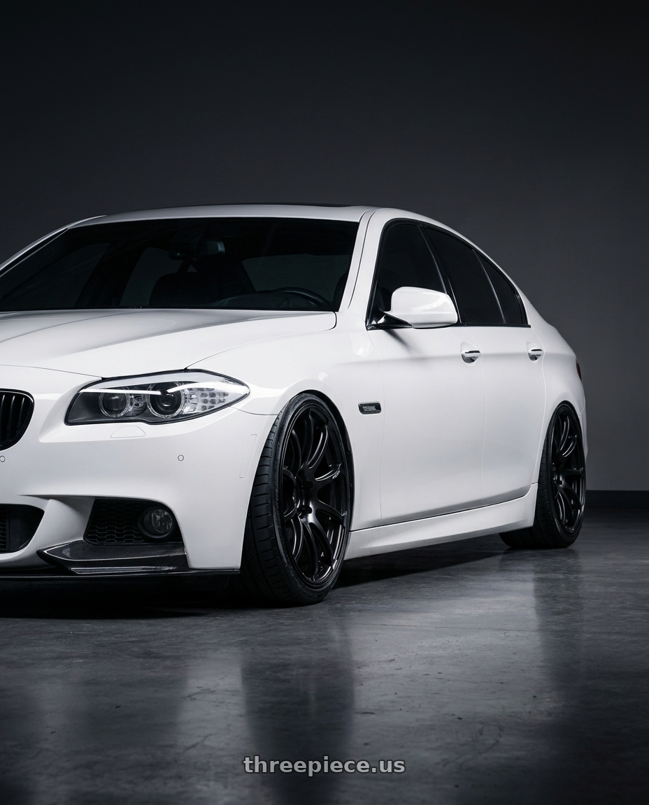 2012 BMW 550i with Advan Racing RSII 5x130 20x11.0 +51 SEMI GLOSS BLACK wheels