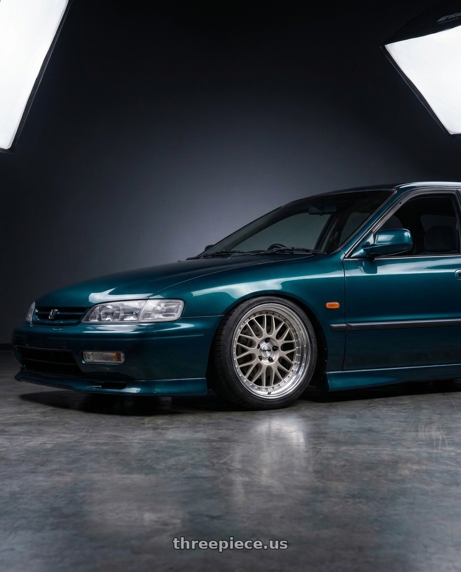 1994 Honda accord Areodeck wagon with Work Meister M1 3p 4x114.3 18x8+38 O Disk Silver wheels