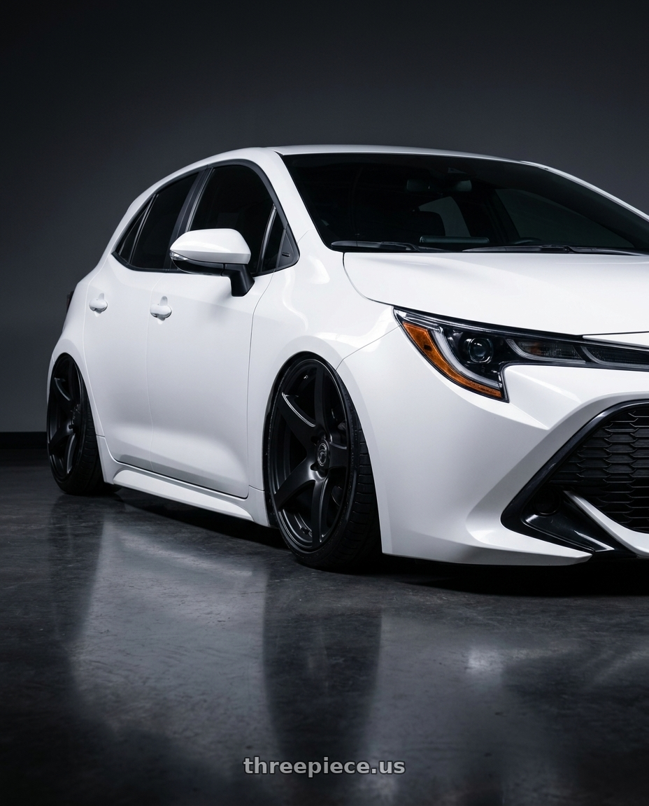 2023 Toyota Corolla Hatchback with Forgestar CF5 5x114.3 18x10 +42 Satin Black wheels