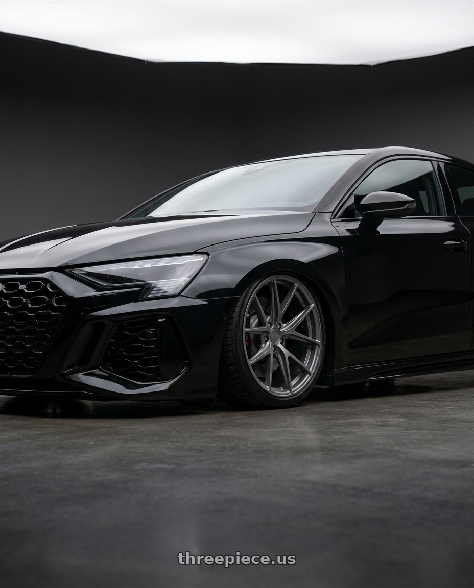 2022 Audi RS3 8Y with Niche 1PC M116 MISANO 5X112 19X9.5 +50 MATTE GUN METAL wheels