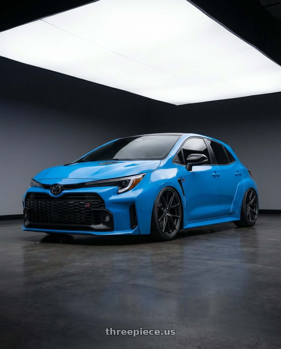 2024 Toyota GR Corolla with Niche 1PC M117 MISANO 5X114.3 18X8 +42 MATTE BLACK wheels