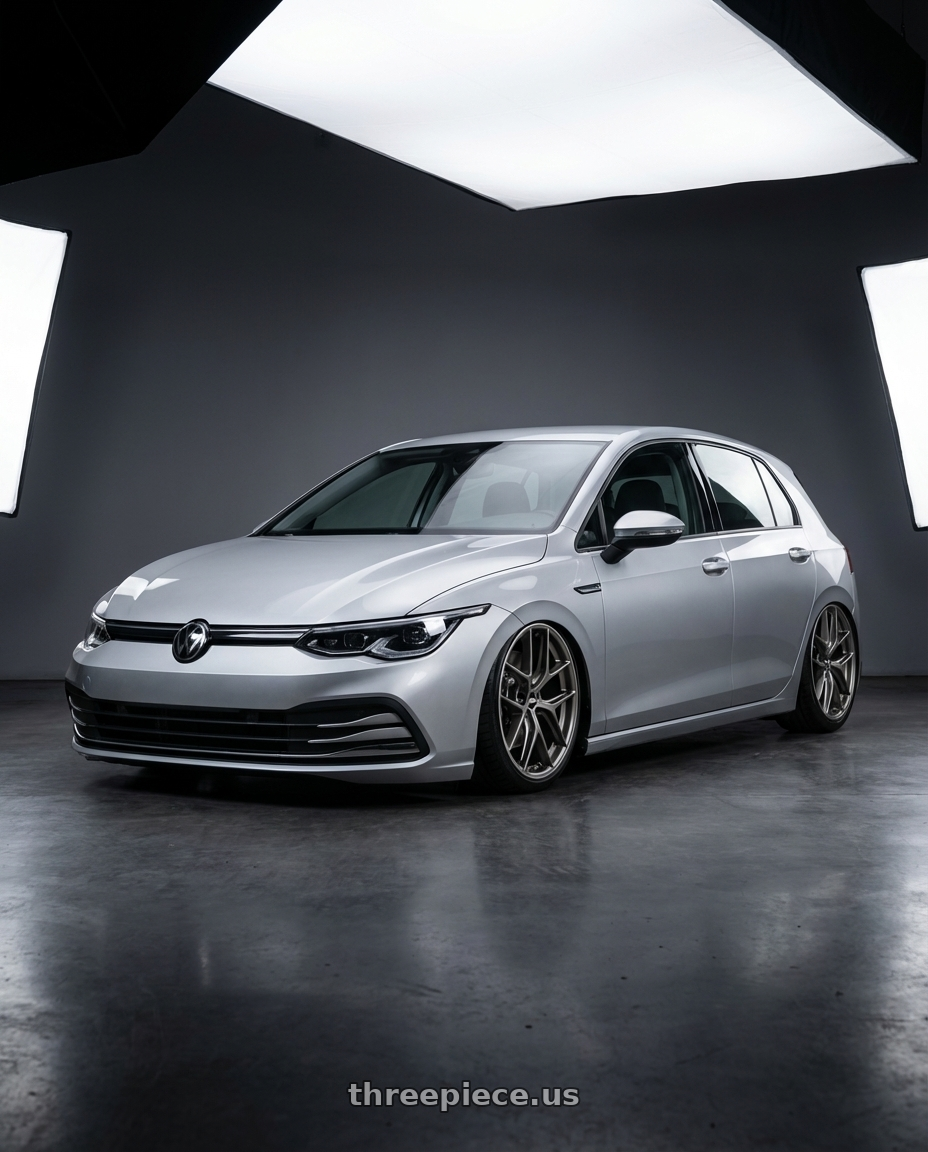 2024 Volkswagen Golf R MK8 with BBS CC-R 5x112 19x8.5+40 Satin Platinum wheels