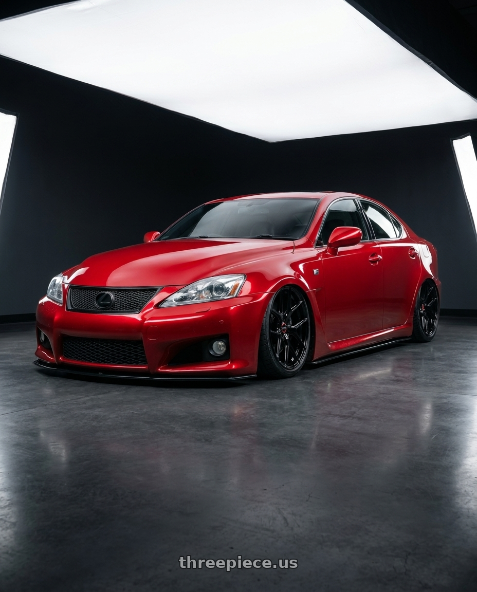 2012 Lexus IS-F with Vossen HF-5 19x9.5 / 5x114.3 / ET40 / Deep Face / 73.1 - Gloss Black Wheel - HF5-9N63 wheels