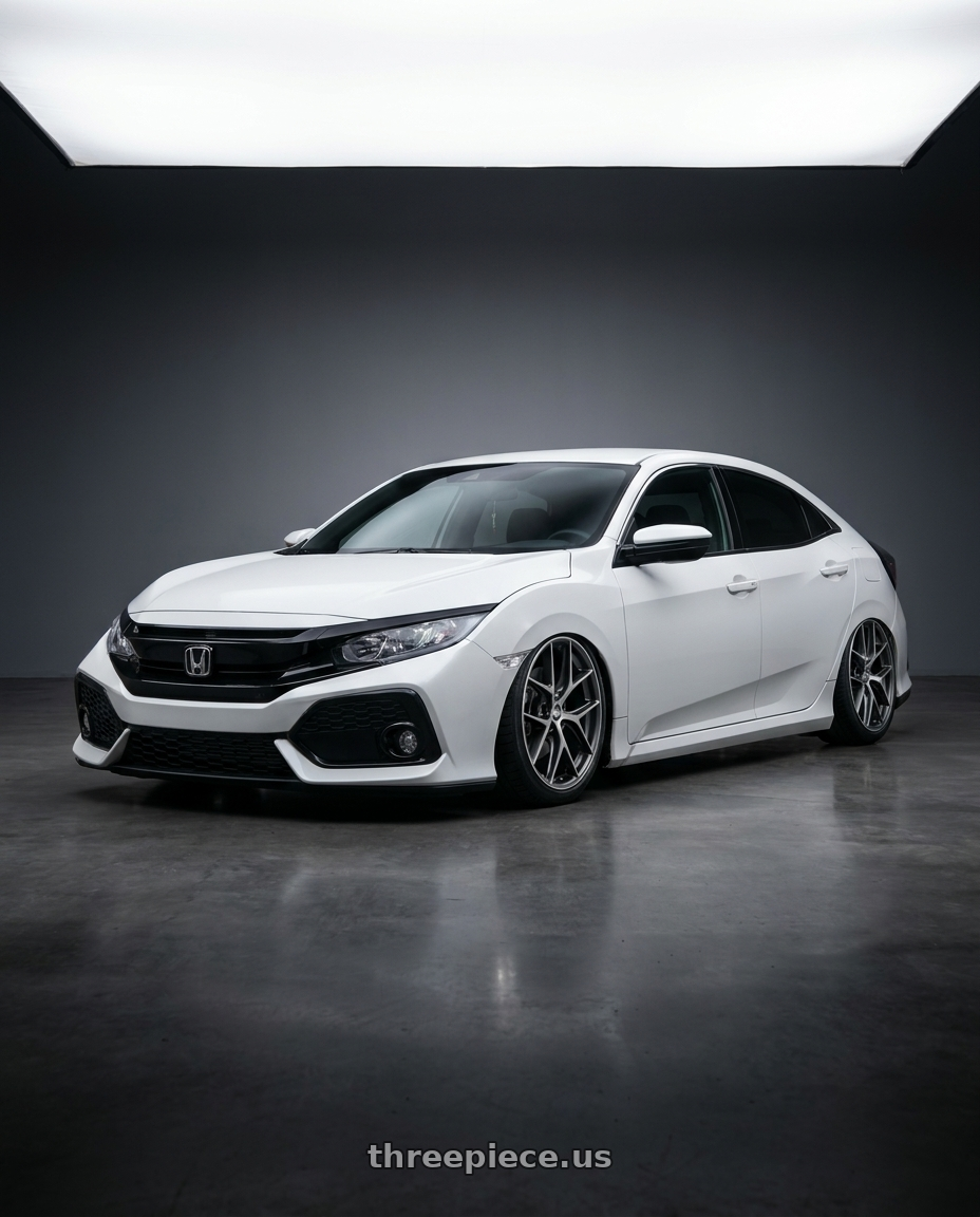 2019 Honda Civic with BBS CC-R 5x114.3 19x8.5+30 Graphite w/ Diamond Cut Face wheels