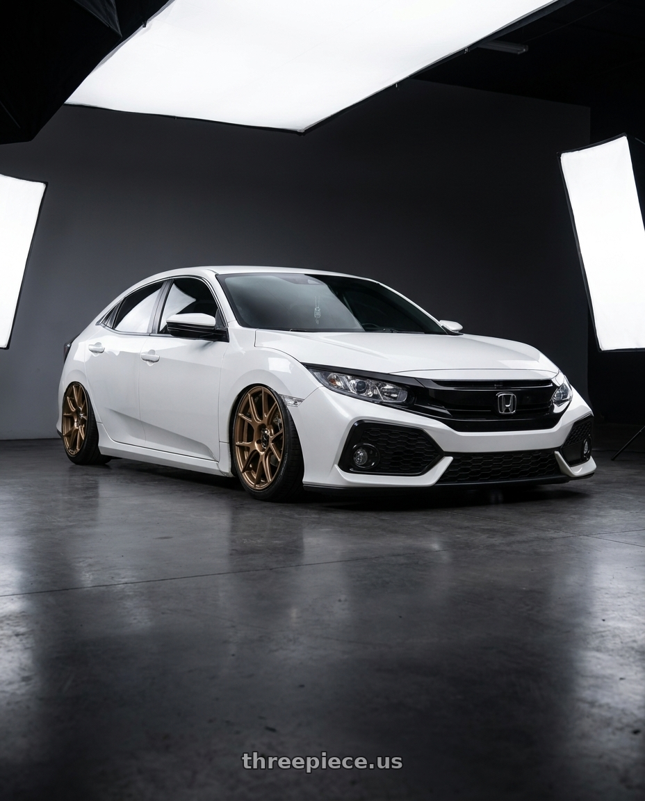 2019 Honda Civic with Konig Ampliform 5x114.3 18x8.5+45 Gloss Bronze wheels