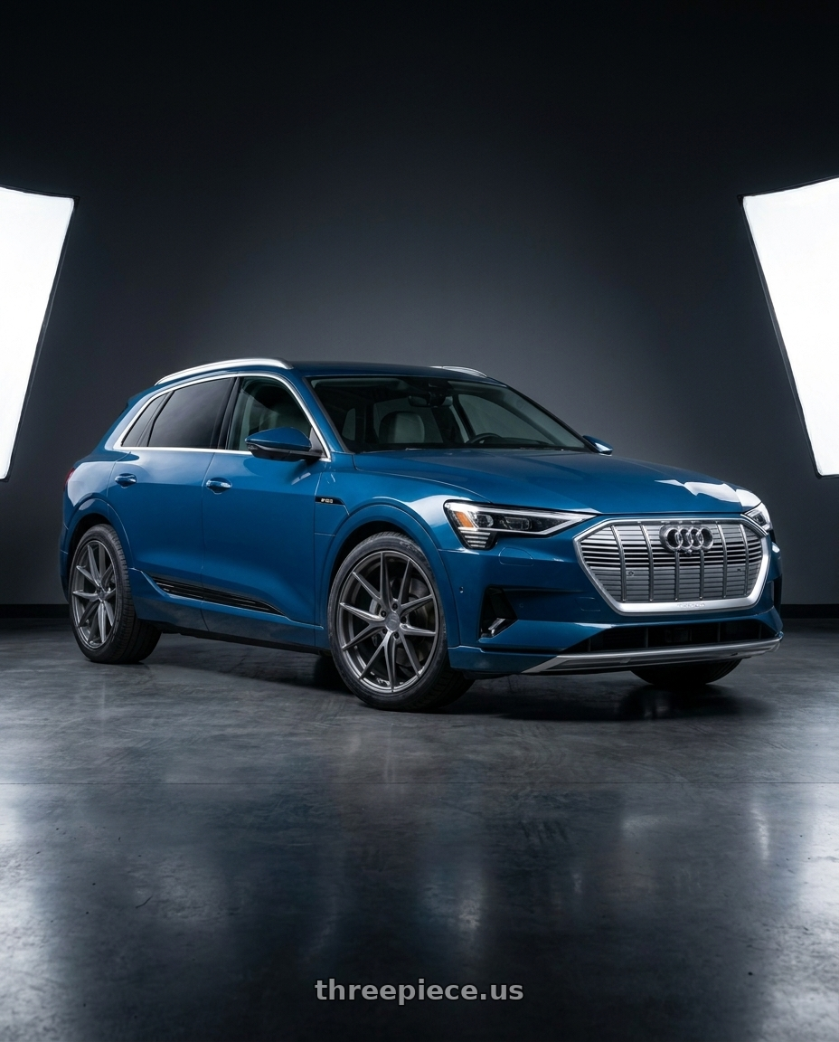 2020 Audi Etron Suv with Niche 1PC M116 MISANO 5X114.3 18X9.5 +40 MATTE GUN METAL wheels