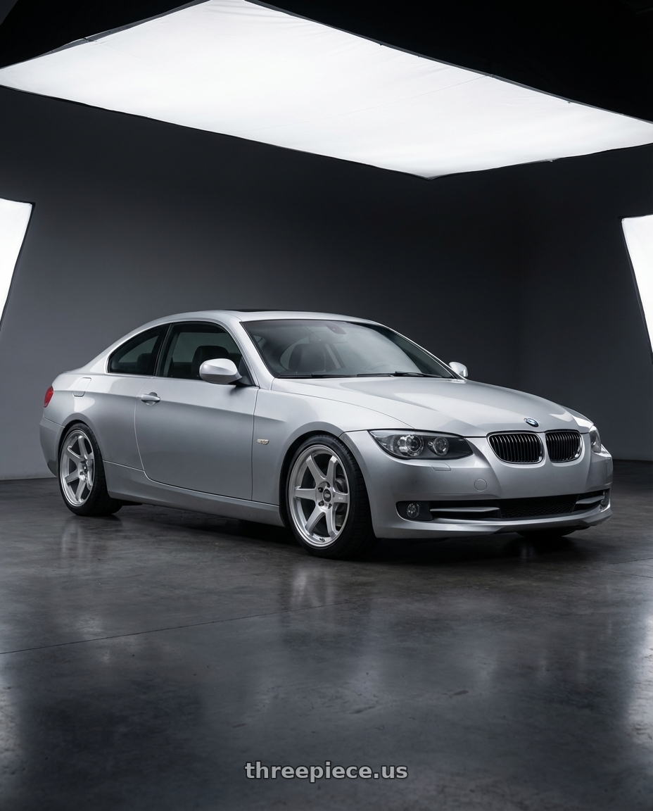 2012 BMW 3 Series E92 with ESR Wheels APEX SERIES AP6 5x120 18x9.5 +22 Hyper Silver wheels