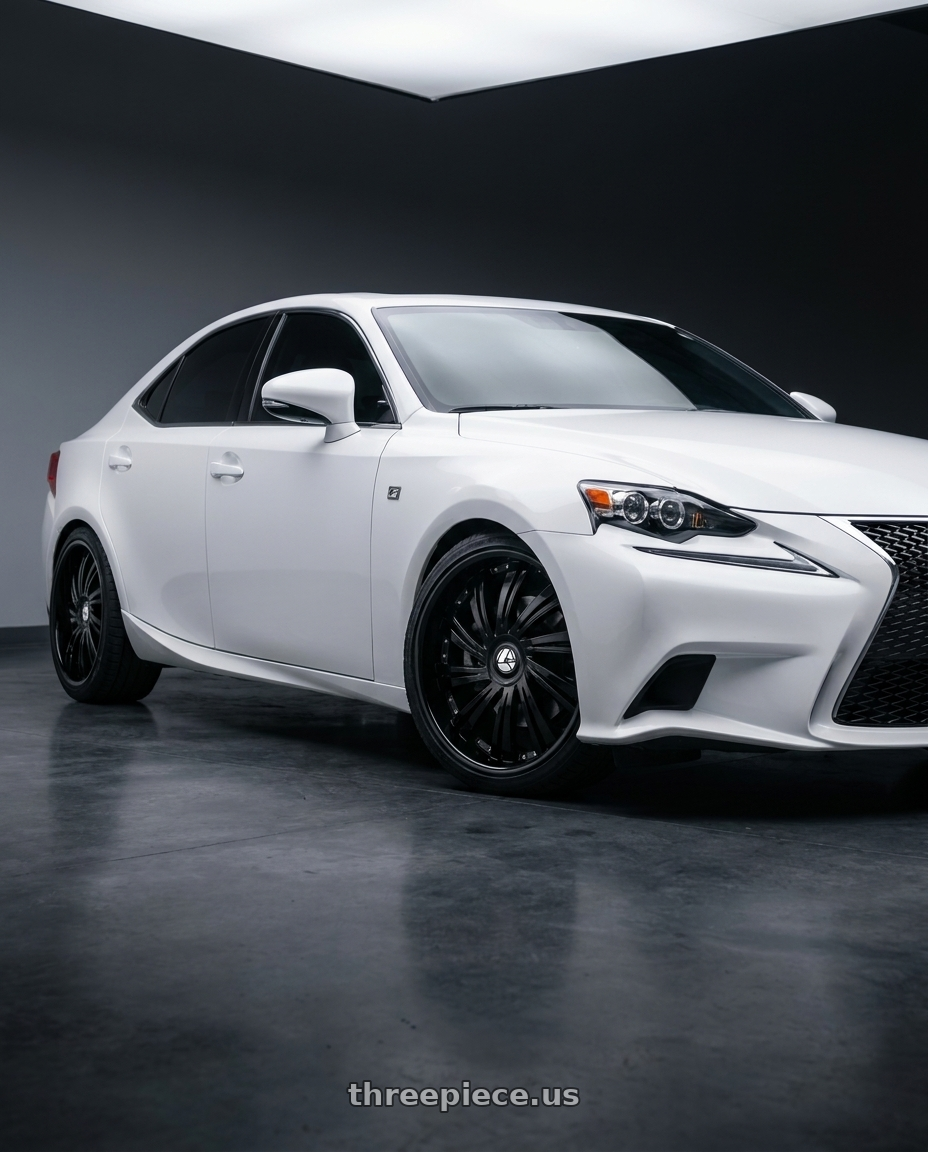 2015 Lexus is250 craft f with Azara AZX-102 5x100/5x114.3 18x8 +35 Gloss Black wheels