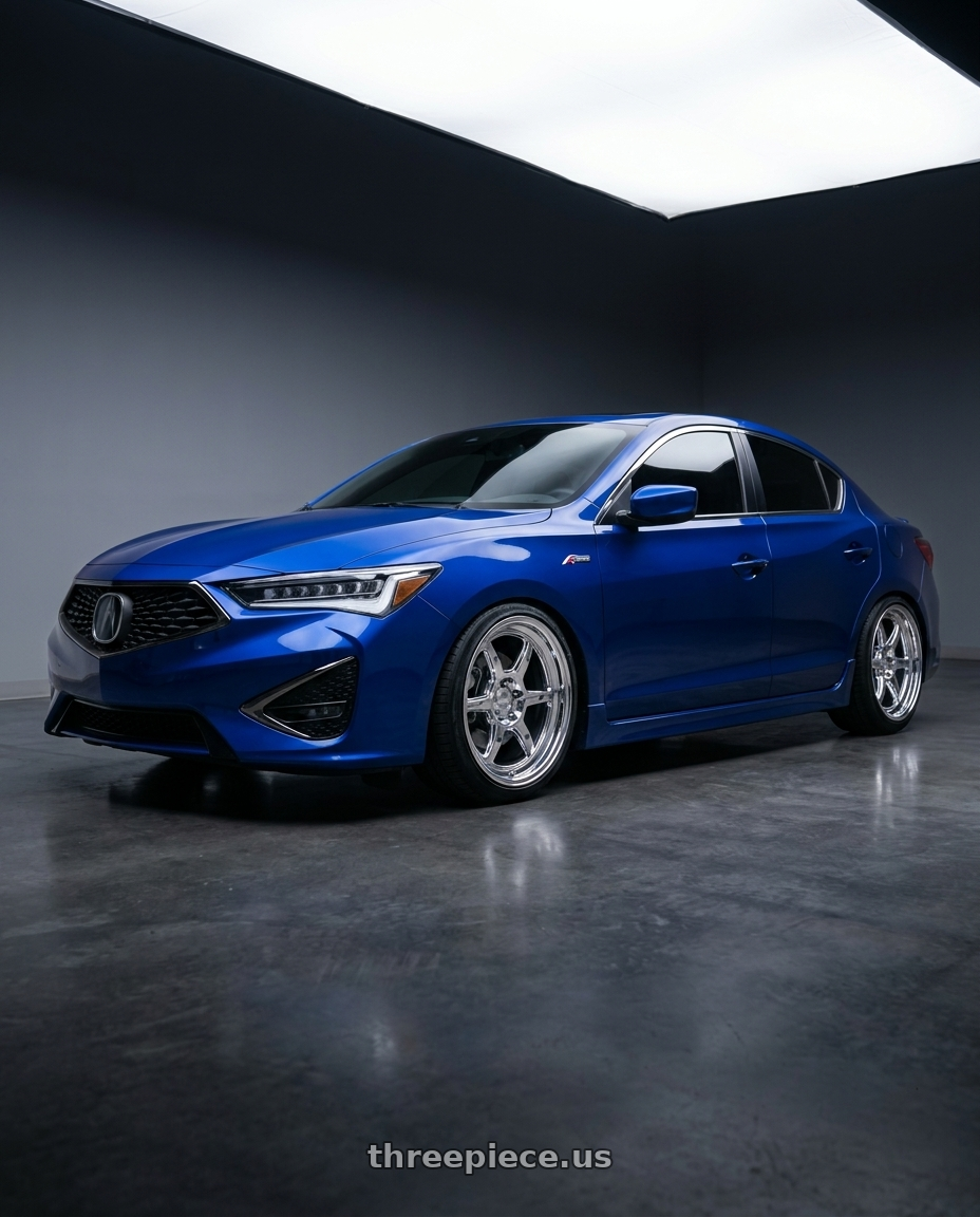 2021 Acura ilx a spec with Kansei K14X Roku 5x114.3 18x9.5 22 Chrome wheels