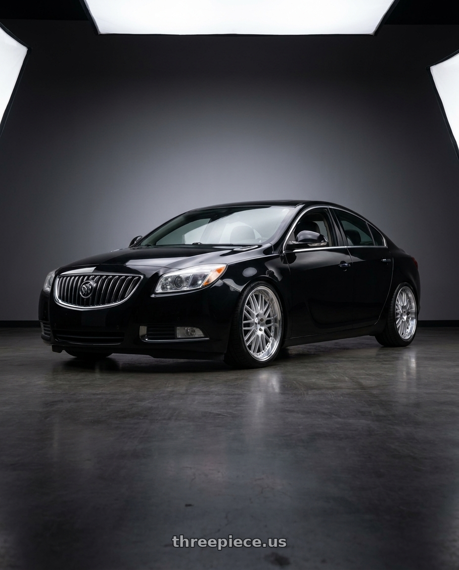 2013 buick regal premium, black onyx with TSW VALENCIA 5X120 20X8.5 +35 SILVER W/ MIRROR CUT LIP wheels