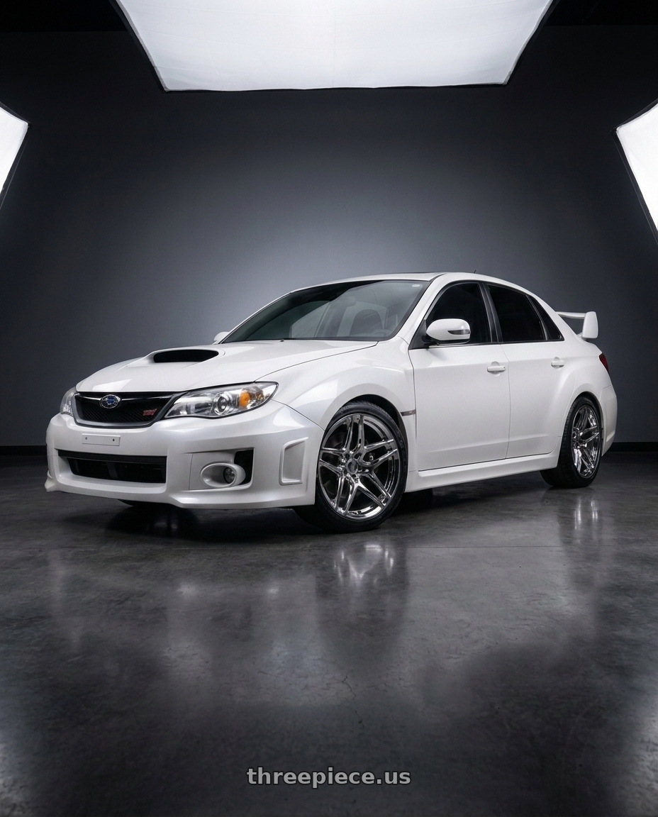 2013 subaru wrx sti with Versus VERSUS VV21S 5x114.3 18x8+45 Matte Super Dark Gunmetal wheels