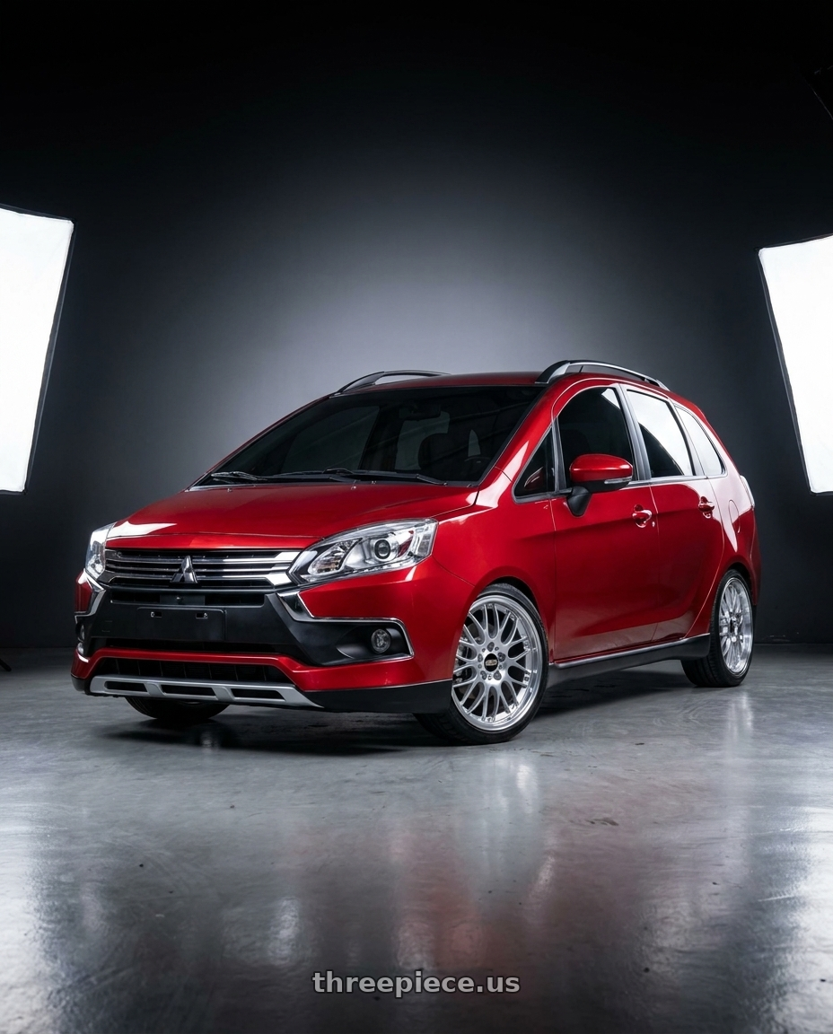 2025 mitsubishi colt plus Red with BBS RS-GT 5x112 18x8.0+35 Diamond Silver wheels