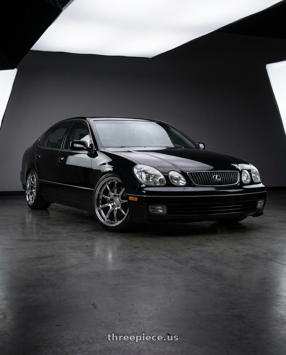 2001 Lexus GS300 with Aodhan DS02 5x114.3 18x9.5+30 Vacuum Chrome wheels
