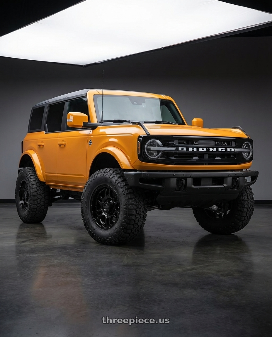 2024 Ford Bronco with Gear Off Road 713B 6x139.7 20x9 +10 Gloss Black wheels