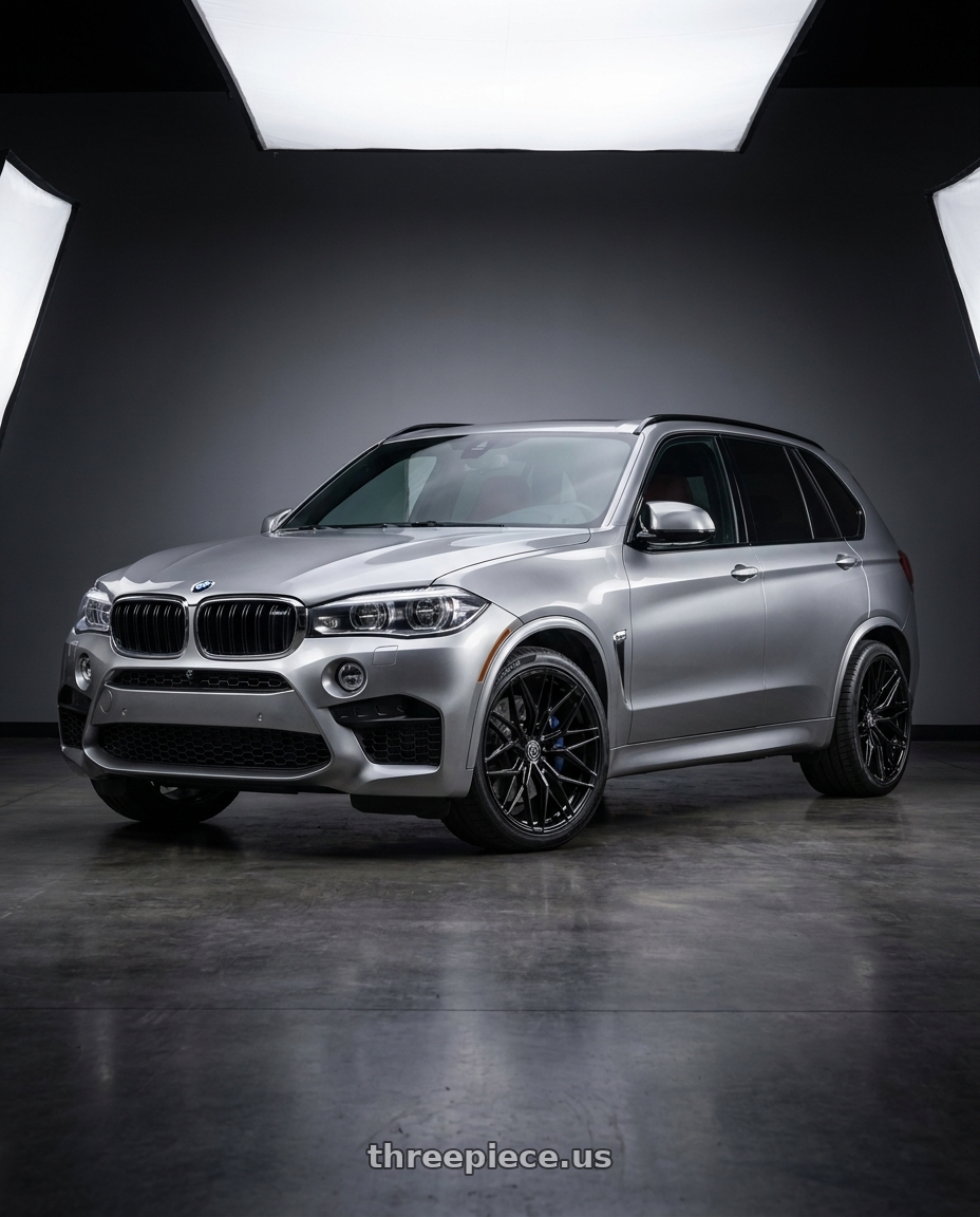 2016 BMW X5 F15 with Rohana RFX17 5x120 20x10+38 Gloss Black wheels