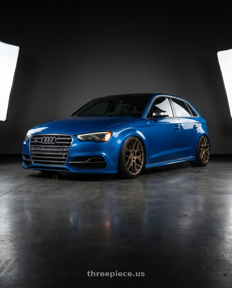 2019 Audi S3 8V with Aodhan AFF2 5x112 19x8.5+35 Matte Bronze wheels