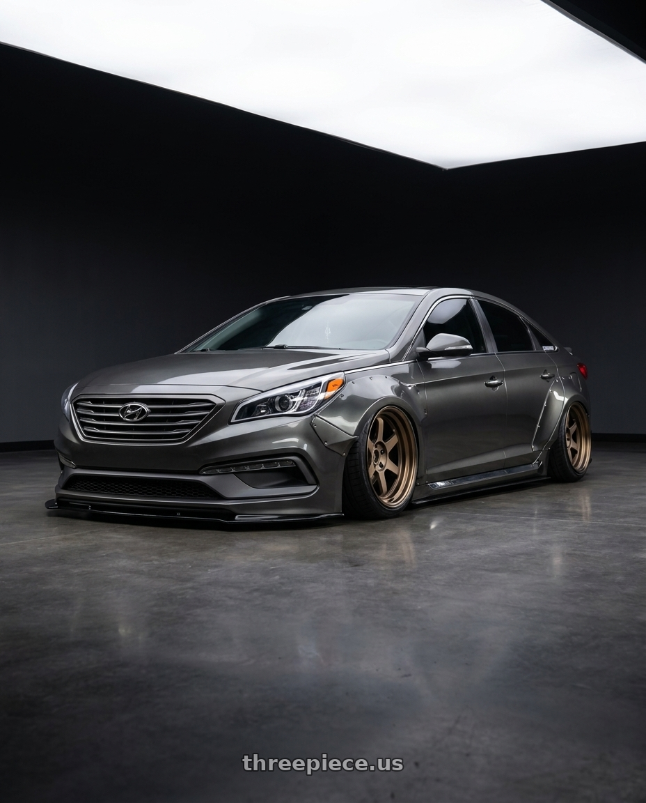 2017 hyundai sonata with Volk Racing TE37V MK-II 5x114.3 18x10.5-25 Bronze wheels