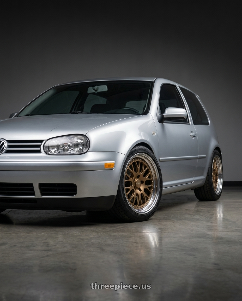 2004 Volkswagen Golf GTI VR6 with CCW CZ14 5x100 17x7 +35 Polished wheels