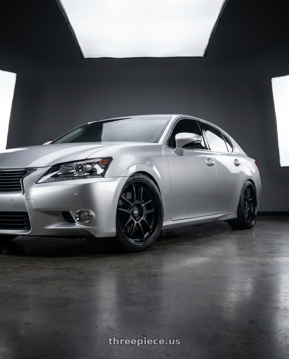 2013 Lexus Gs250 with ESR Wheels APEX SERIES AP8 5x100 18x8.5 +30 Matte Black wheels