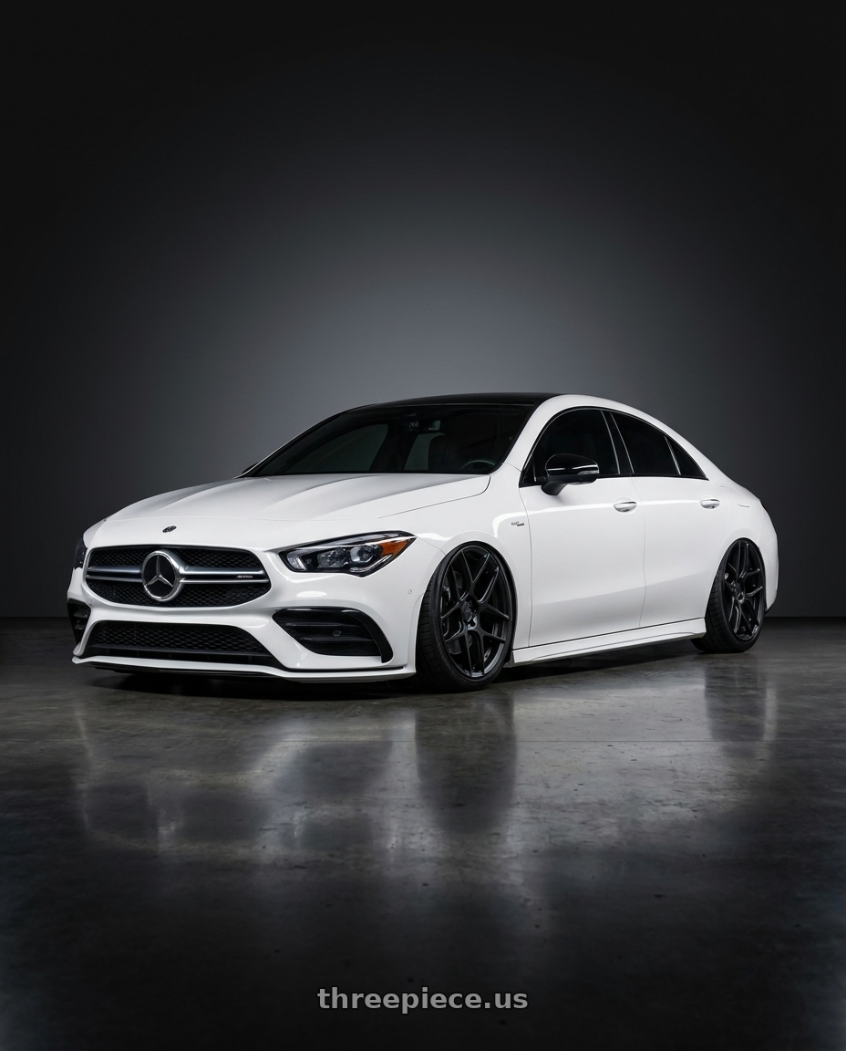 2023 Mercedes-Benz CLA C118 with Aodhan AFF2 5x112 19x8.5+35 Matte Black wheels