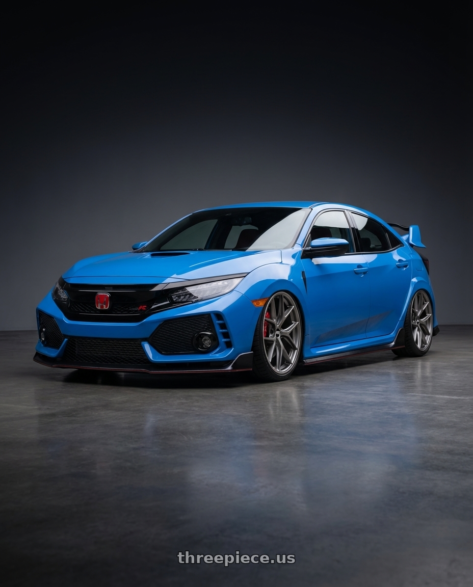 2020 Honda Civic Type R with BBS CC-R 5x120 19x10.0+38 Satin Platinum wheels