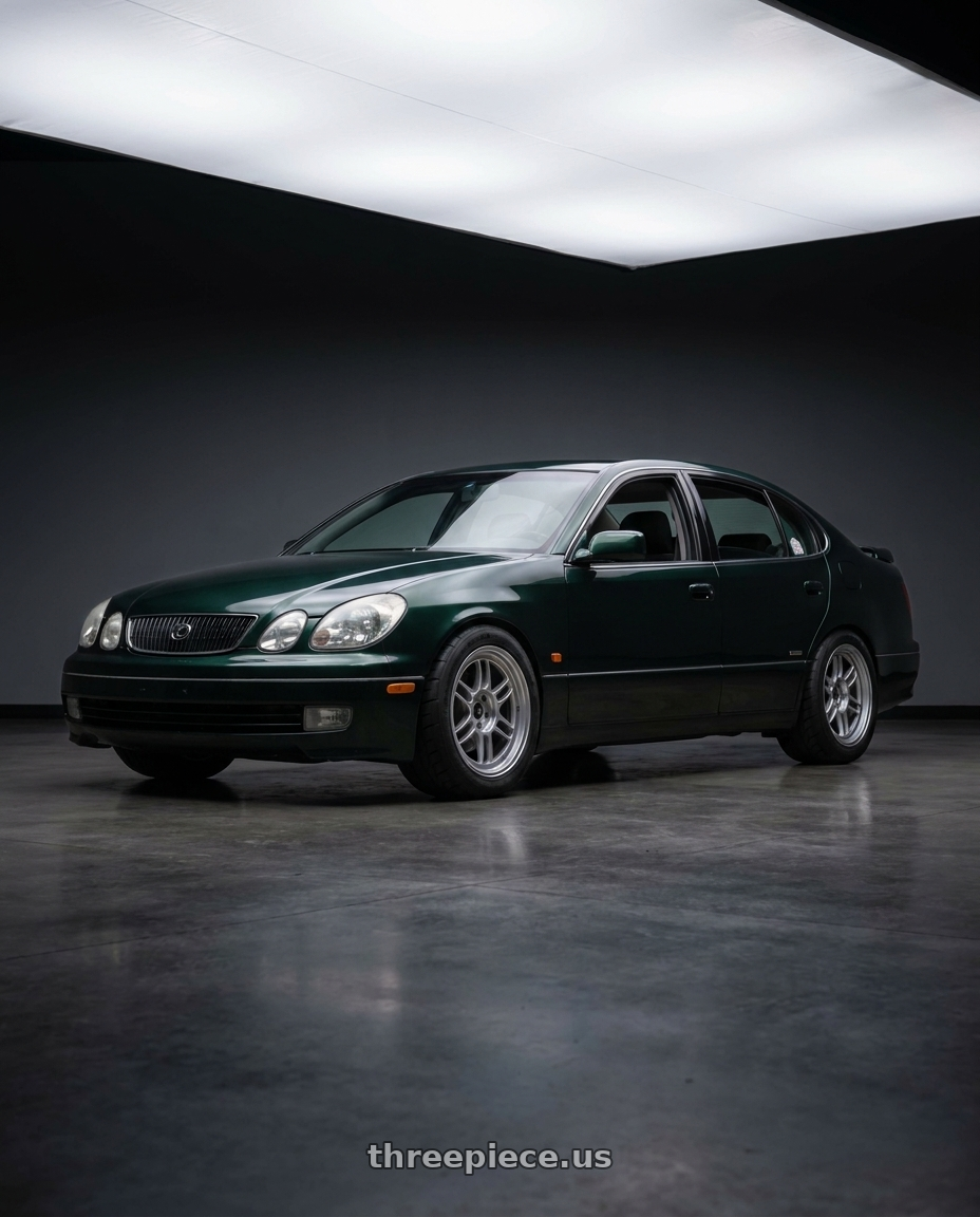 1998 toyota aristo with Enkei RPF1 5x114.3 18x8.5+40 Silver wheels