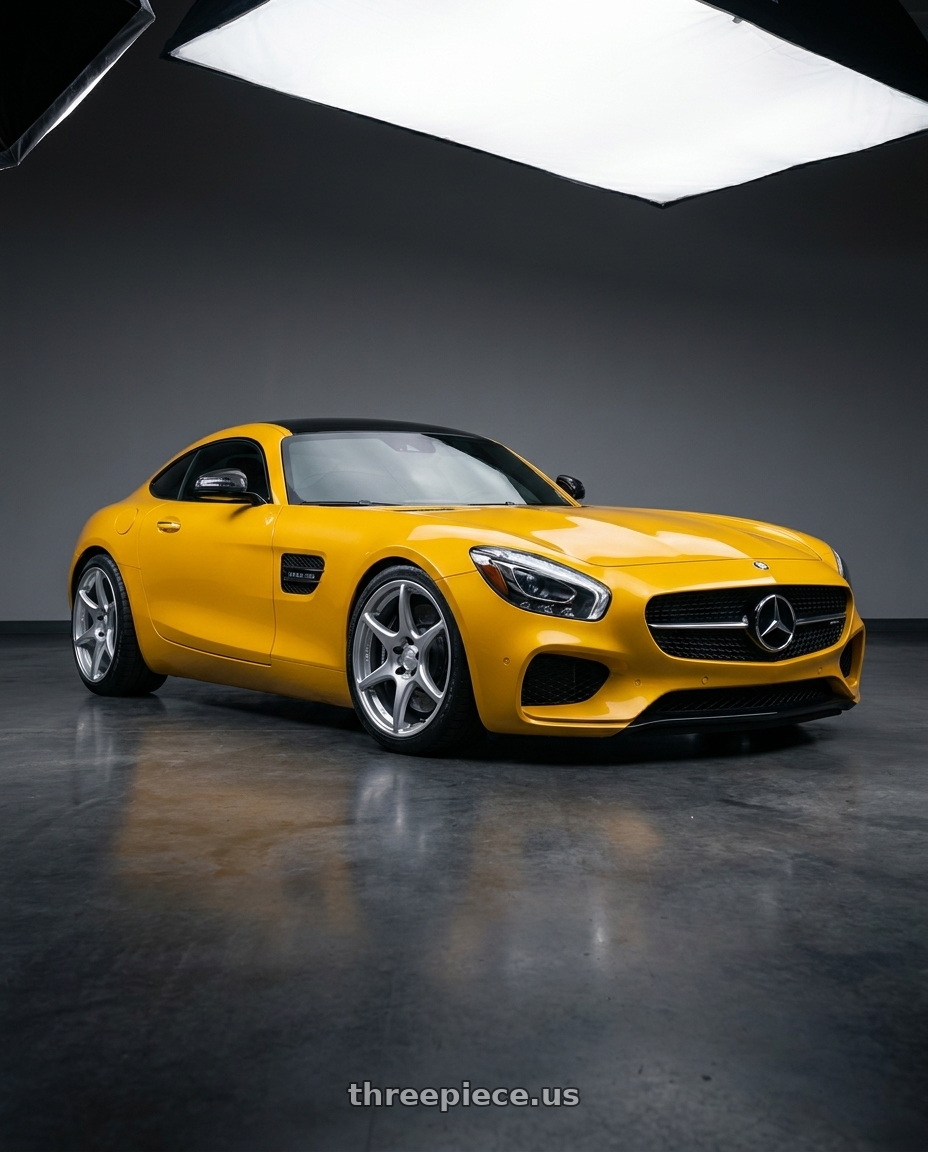 2019 Mercedes-Benz AMG GT with Kansei K11S Tandem 5X112 19x9.5 22 Hyper Silver wheels