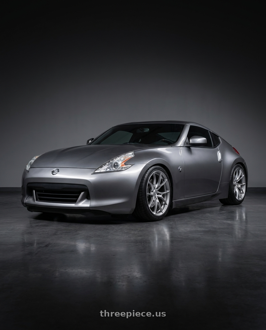 2009 Nissan 370z with Volk Racing G025 5x114.3 19x10.5 +22 FORMULA SILVER / DC wheels