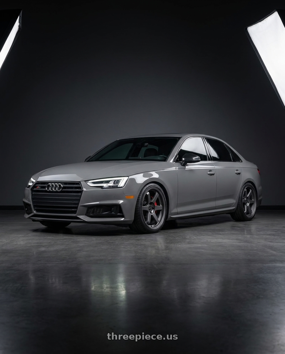 2019 Audi s4 with 9six9 SIX-1 5x112 19X8.5 +35 Carbon Gray wheels