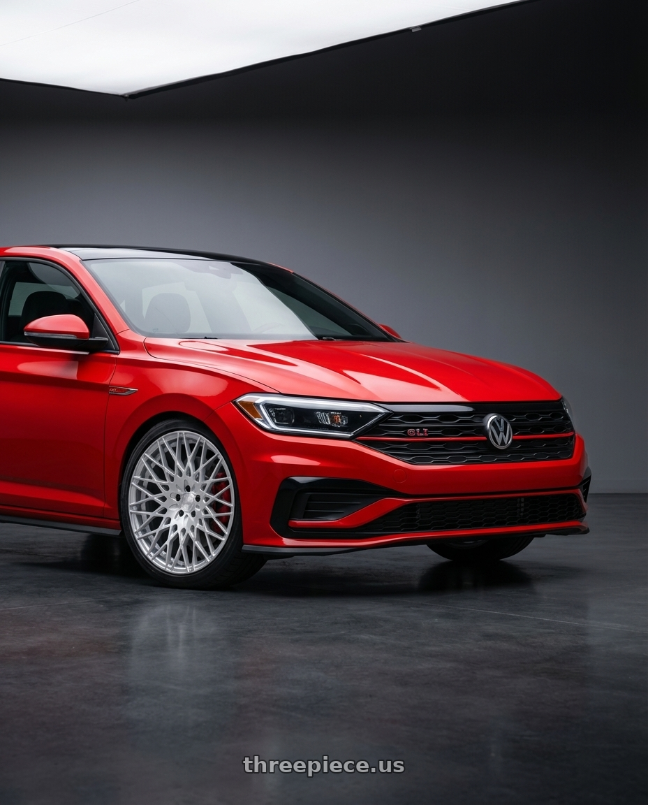 2023 Volkswagen Jetta GLI MK7 with Avant Garde Wheels M540 5X112 18x9 +48 Silver Machined wheels