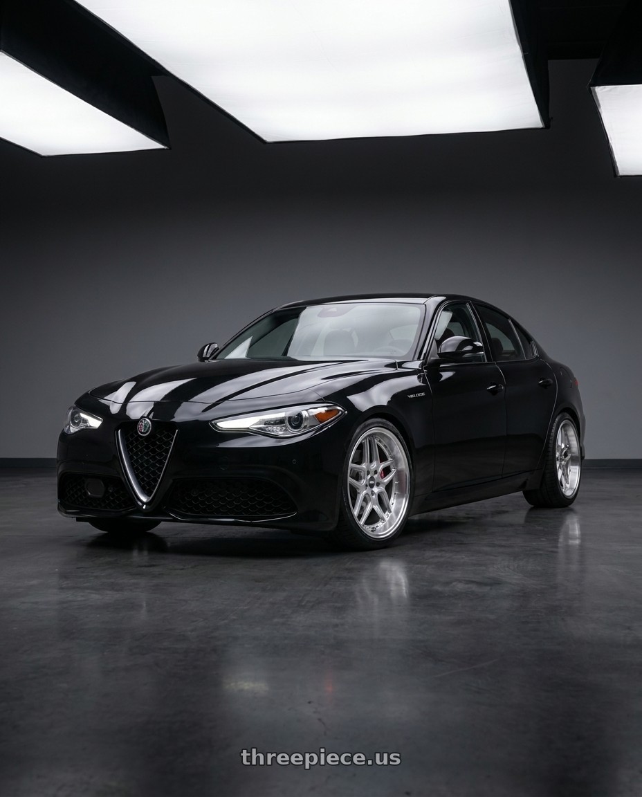 2023 Alfa Romeo guilia with ESR Wheels CS SERIES CS15 5x110 19x8.5 +30 Hyper Silver wheels