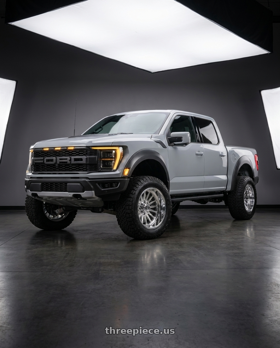 2025 Ford f 150 raptor with Fuel Mono DC75 FFC75 8X180 26X14 -76 HIGH LUSTER POLISHED wheels