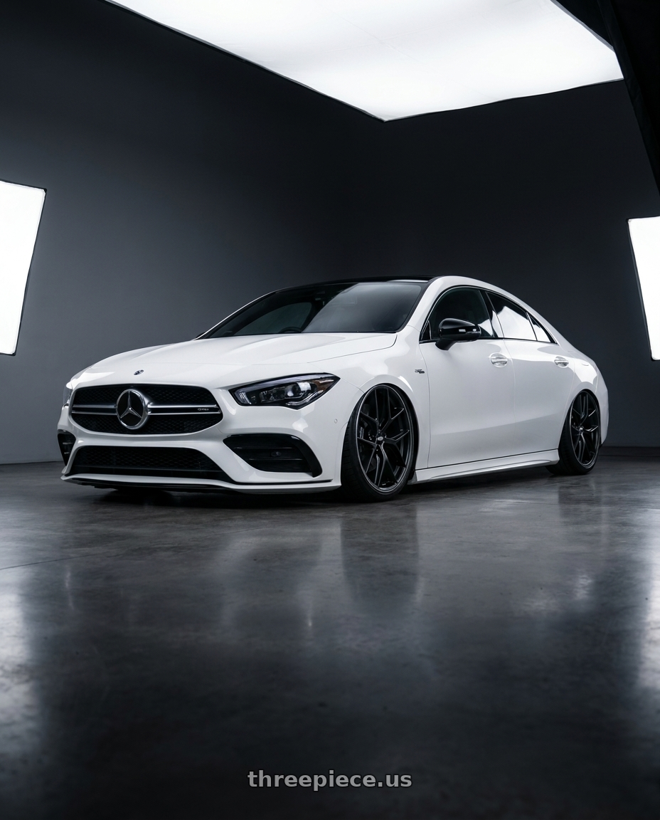 2023 Mercedes-Benz CLA C118 with BBS CC-R 5x112 19x8.0+27 Satin Black wheels