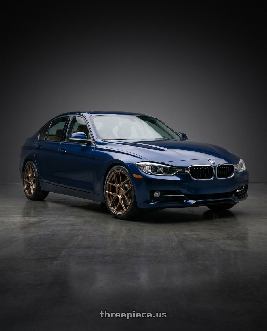 2013 F30 328I with MRR FS1 5x130 18x8.5  +45 Gloss Bronze wheels