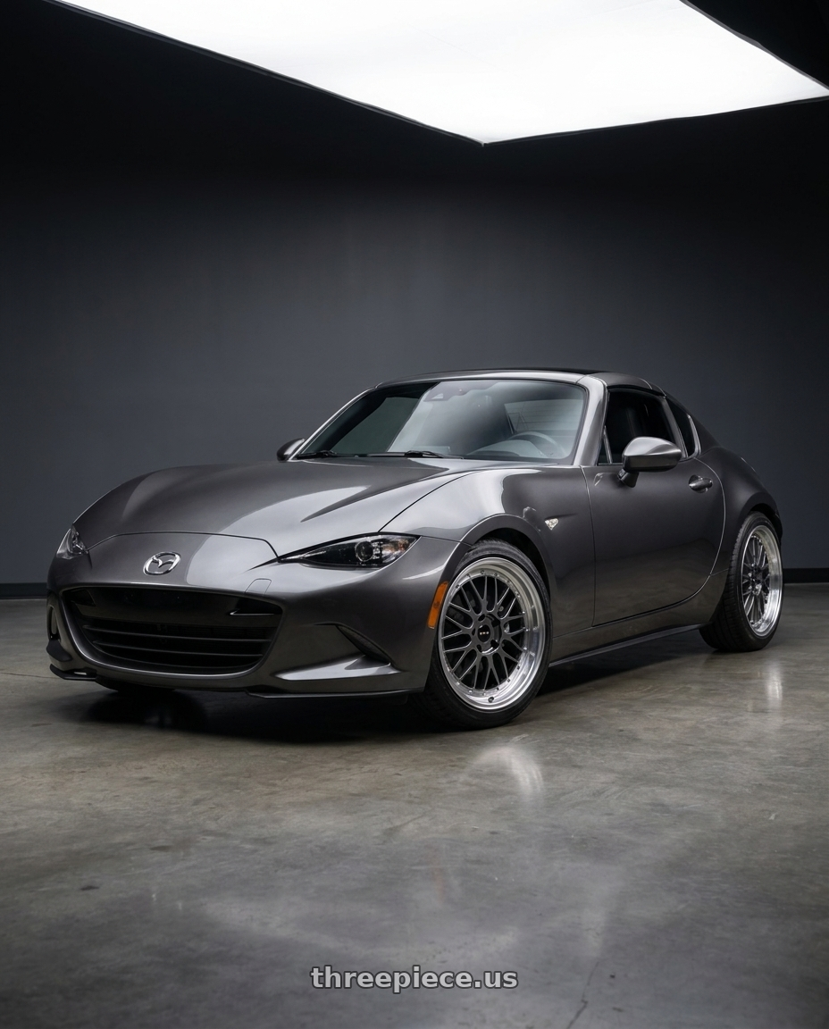 2017 Mazda mx5 rf with Vors VR8 5x105 17x8 +35 Hyper Black Machined Lip wheels