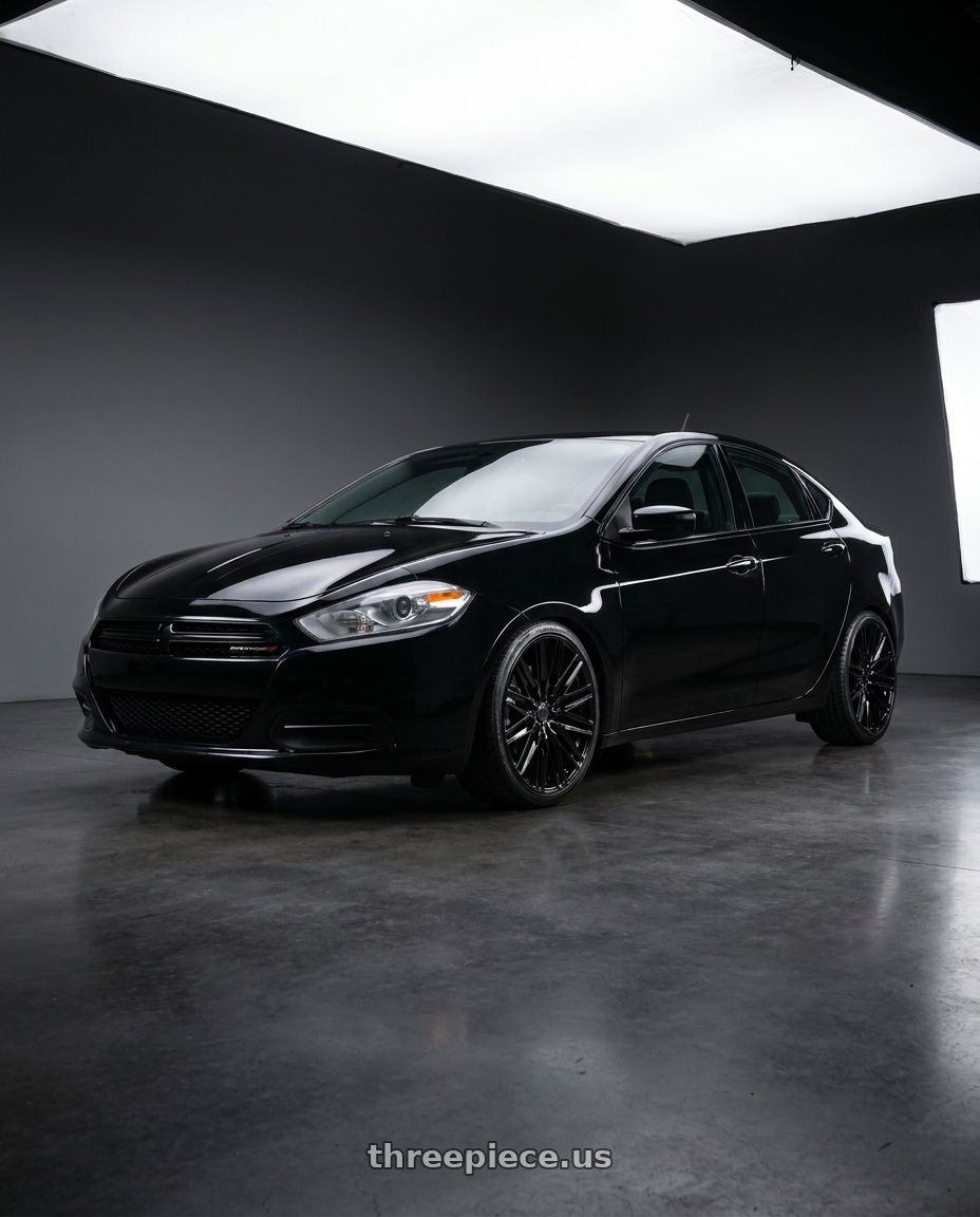 2013 dodge dart with Status ADAMAS 6X139.7 20X9 +15 GLOSS BLACK wheels