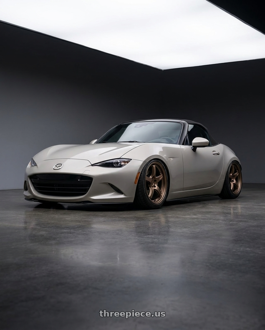 2021 Mazda MX-5 Miata ND with Gram Lights 57CR 5x114.3 17x9+38 Bronze II wheels