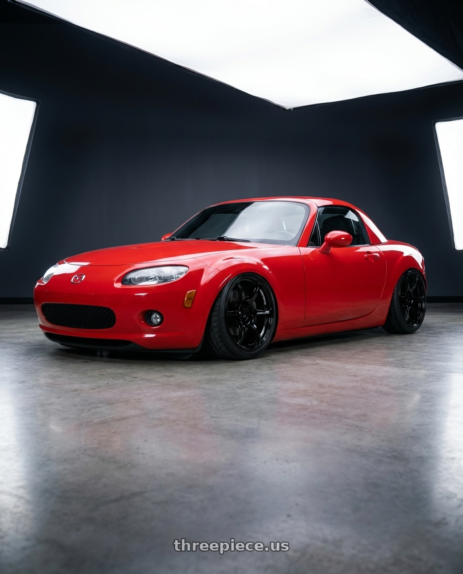 2012 Mazda MX-5 Miata NC with Advan RGIII 5x114.3 17x9.0+45 Gloss Black wheels