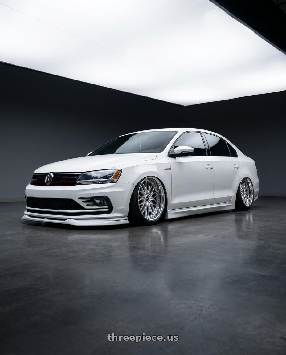 2018 vw jetta gli with Work Vs-Xv 5x112 19x11.5+34 A Disk Silky Rich Silver wheels