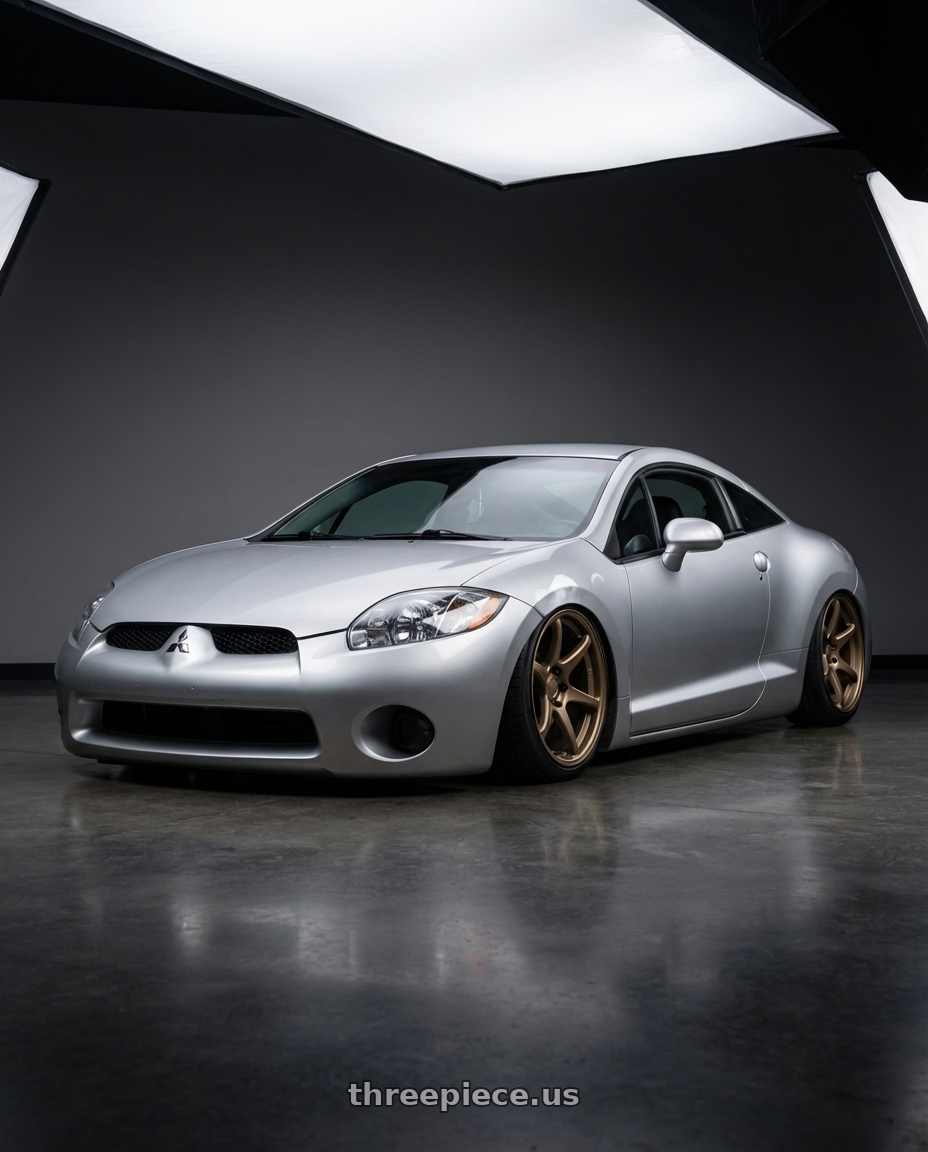 2010 Mitsubishi Eclipse with Kansei K11B Tandem 5x114.3 19x9.5 22 Bronze wheels