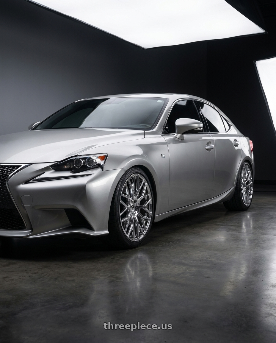 2016 Lexus IS200t with TOUREN TR76 3276 5x114.3 18x8 +35 CHROME wheels