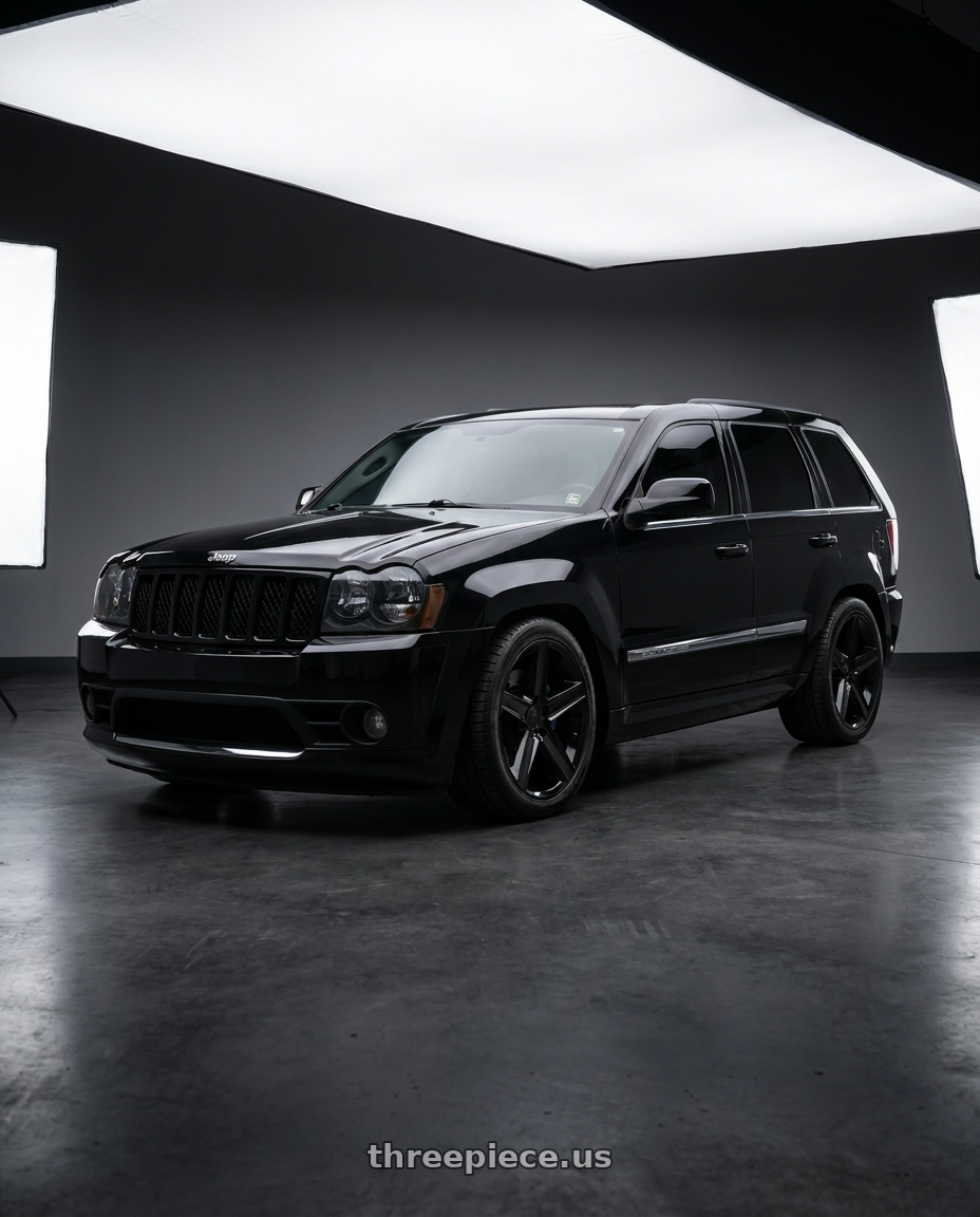 2006 jeep grand Cherokee srt with OE Wheels JP06 5x127 20x9+34.75 Black wheels
