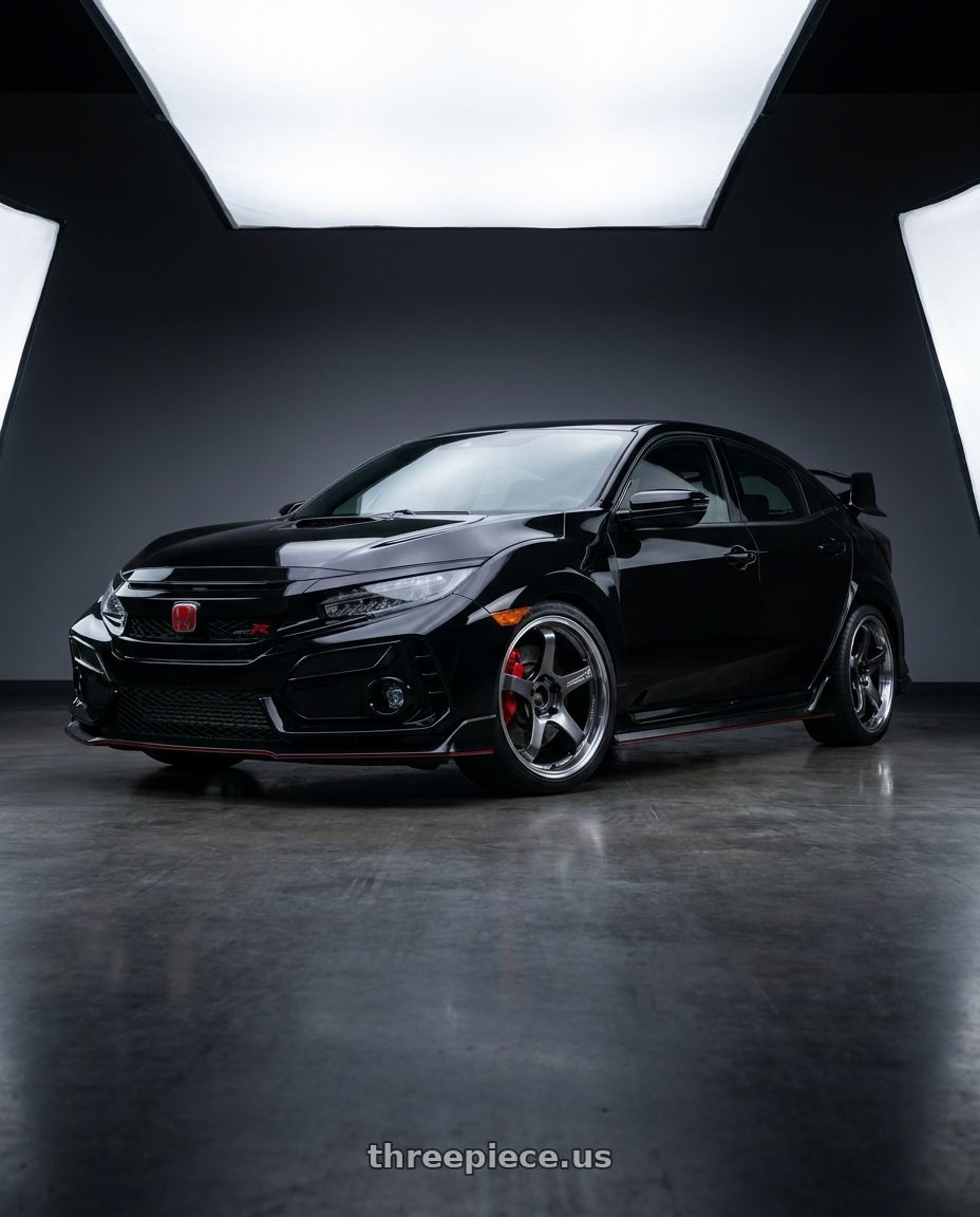 2021 Honda Civic Type R with Advan Racing GT BEYOND 5x120 19x9.5 +45 MACHINING & HYPER PLATINUM BLACK wheels