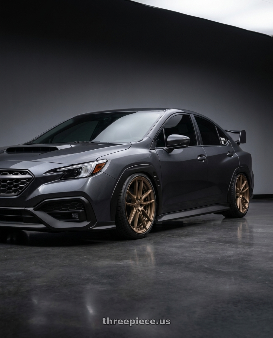 2022 Subaru wrx with Niche 1PC M222 DFS 5X114.3 18X8 +40 MATTE BRONZE wheels