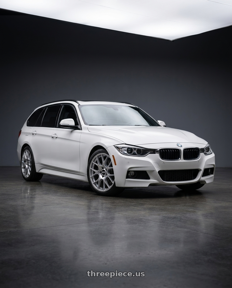 2014 bmw f31 328i xdrive with BBS CH-R 5x120 19x8.5 +32 Brilliant Silver Polished Rim Protector wheels