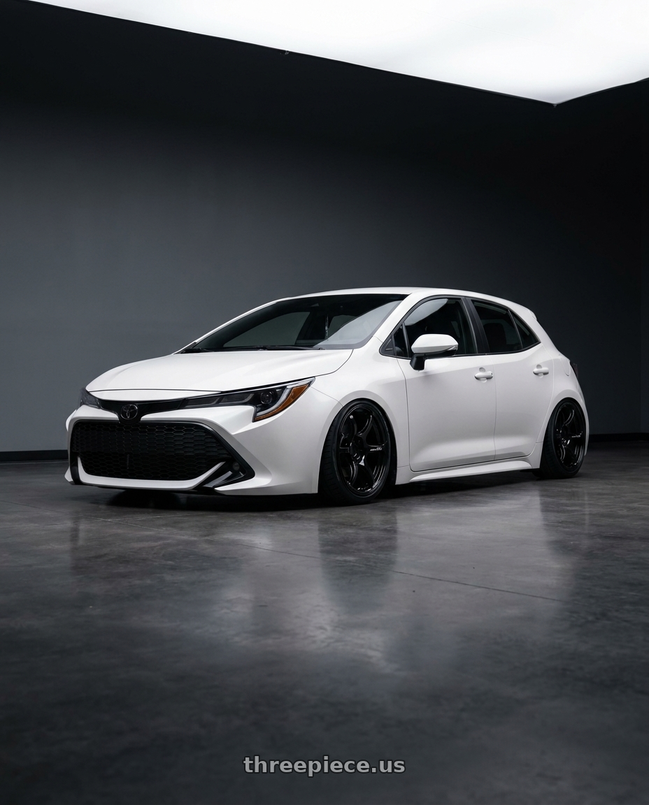 2023 Toyota Corolla Hatchback with Advan RGIII 5x114.3 18x10.5+15 Gloss Black wheels