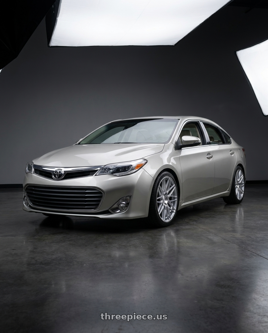 2013 toyota avalon with F1R F103 5x114.3 18x8.5 +38 Brushed Silver wheels